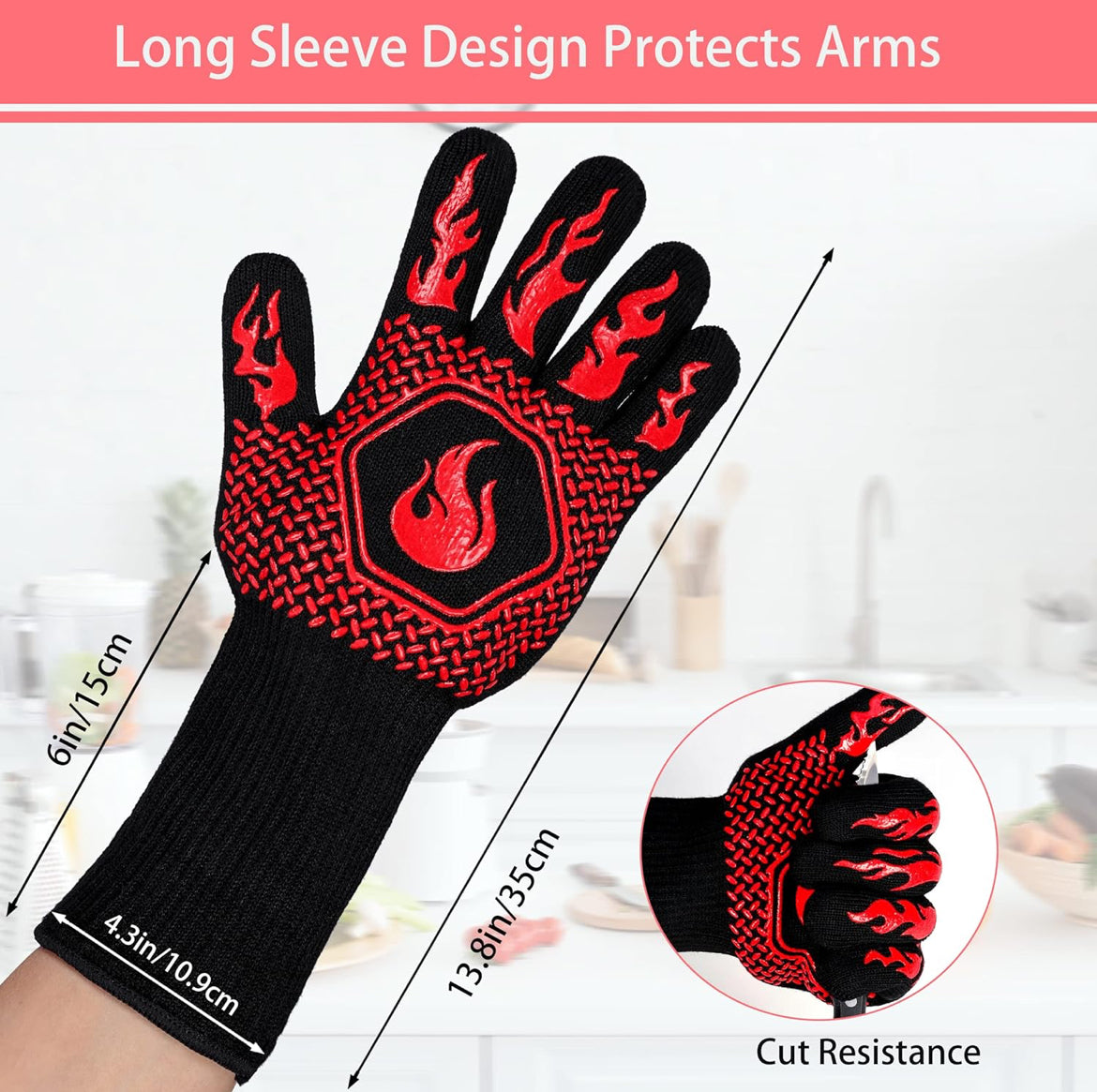 Fireproof Gloves™ 1472°F Heat Resistant