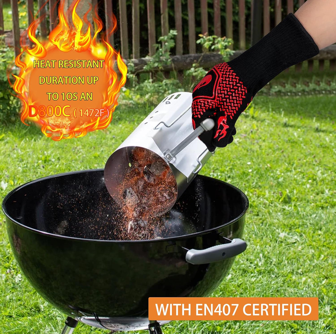 Fireproof Gloves™ 1472°F Heat Resistant